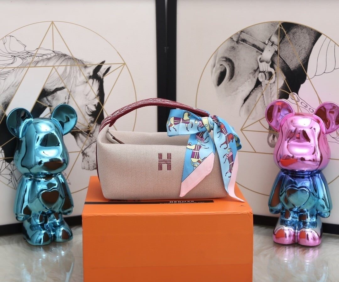 1:1 Replica Hermes Bride A Brac Case Grey Bag For Women, Women's Handbags, Shoulder Bags 9.8in/25cm