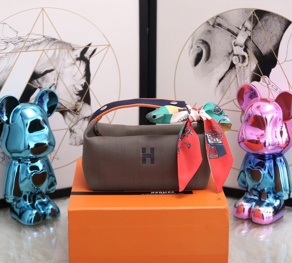 1:1 Replica Hermes Bride A Brac Case Grey Bag For Women, Women's Handbags, Shoulder Bags 9.8in/25cm