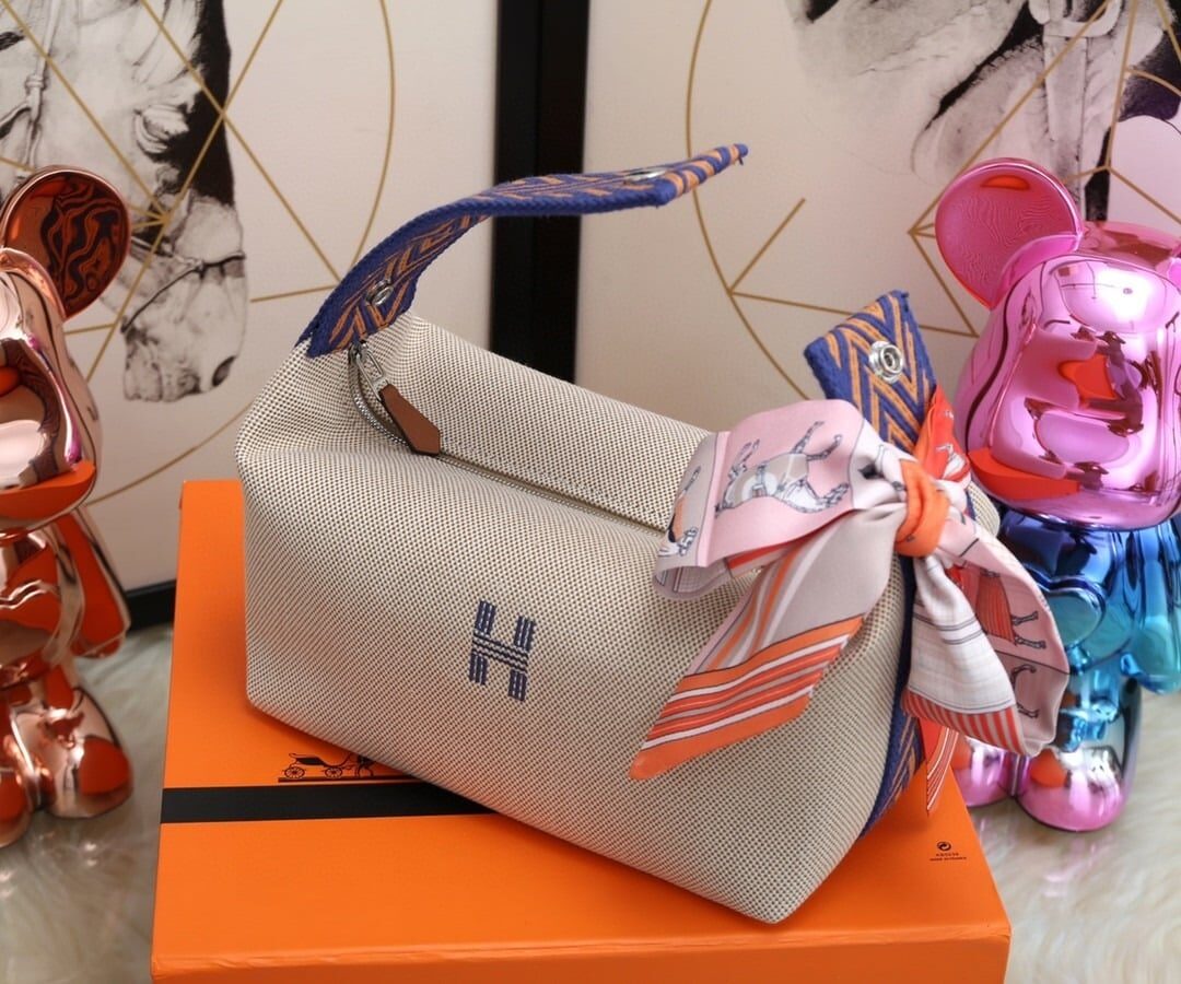 1:1 Replica Hermes Bride A Brac Case Grey Bag For Women, Women's Handbags, Shoulder Bags 9.8in/25cm