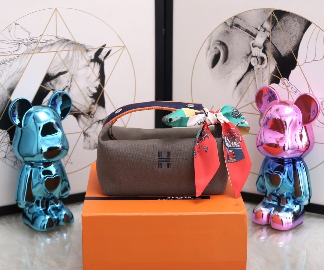 1:1 Replica Hermes Bride A Brac Case Grey Bag For Women, Women's Handbags, Shoulder Bags 9.8in/25cm