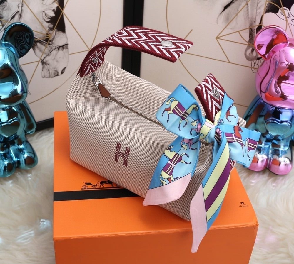 1:1 Replica Hermes Bride A Brac Case Grey Bag For Women, Women's Handbags, Shoulder Bags 9.8in/25cm