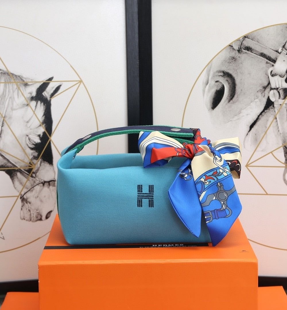 1:1 Replica Hermes Bride A Brac Case Light Blue Bag For Women, Women's Handbags, Shoulder Bags 9.8in/25cm