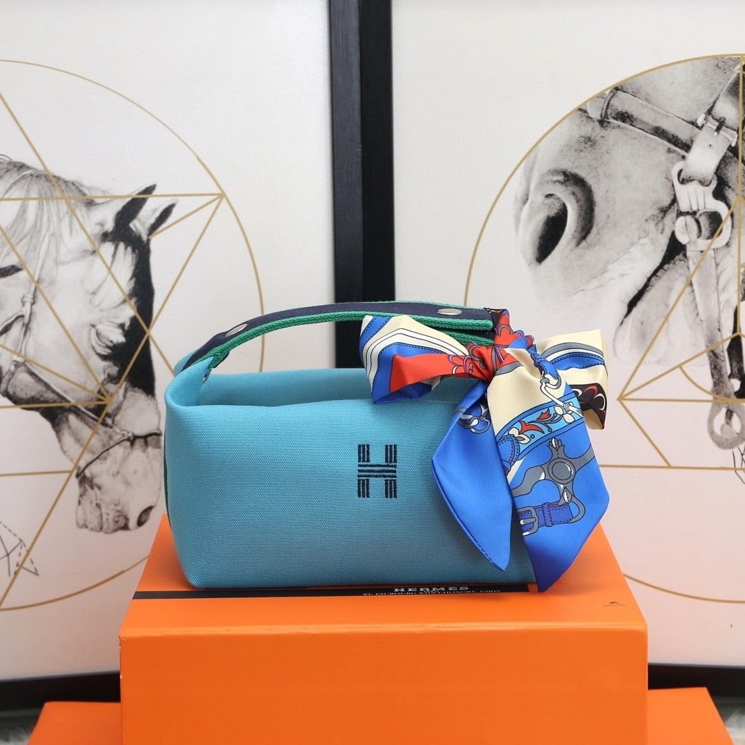 1:1 Replica Hermes Bride A Brac Case Light Blue Bag For Women, Women's Handbags, Shoulder Bags 9.8in/25cm