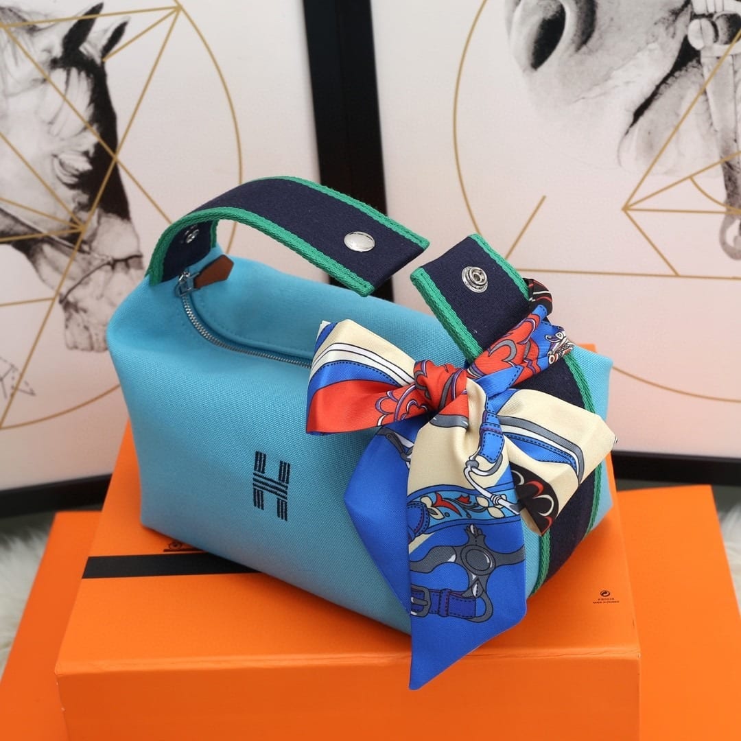 1:1 Replica Hermes Bride A Brac Case Light Blue Bag For Women, Women's Handbags, Shoulder Bags 9.8in/25cm - Image 9