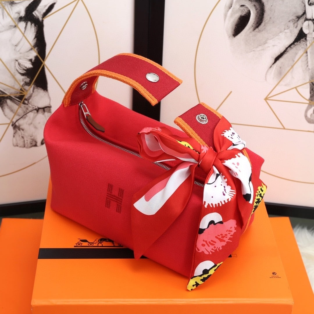 1:1 Replica Hermes Bride A Brac Case Red Bag For Women, Women's Handbags, Shoulder Bags 9.8in/25cm - Image 9