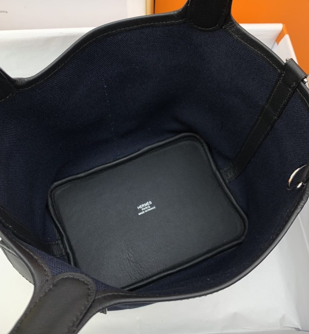 1:1 Replica Hermes Cargo Picotin Lock 18 Dark Blue, Silver Toned Hardware Bag For Women, Women's Handbags, Shoulder Bags 7.1in/18cm