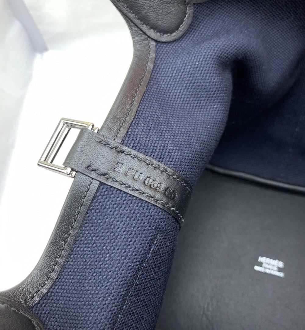 1:1 Replica Hermes Cargo Picotin Lock 18 Dark Blue, Silver Toned Hardware Bag For Women, Women's Handbags, Shoulder Bags 7.1in/18cm