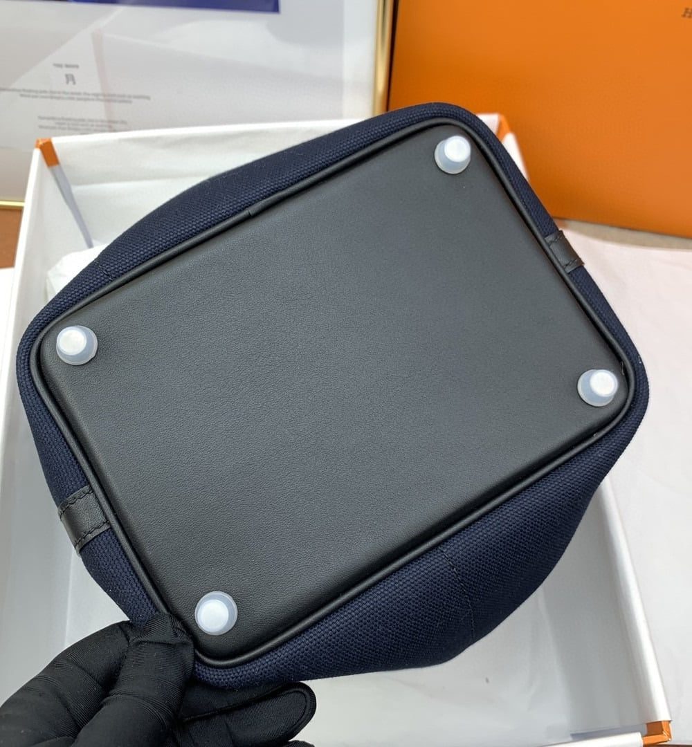 1:1 Replica Hermes Cargo Picotin Lock 18 Dark Blue, Silver Toned Hardware Bag For Women, Women's Handbags, Shoulder Bags 7.1in/18cm