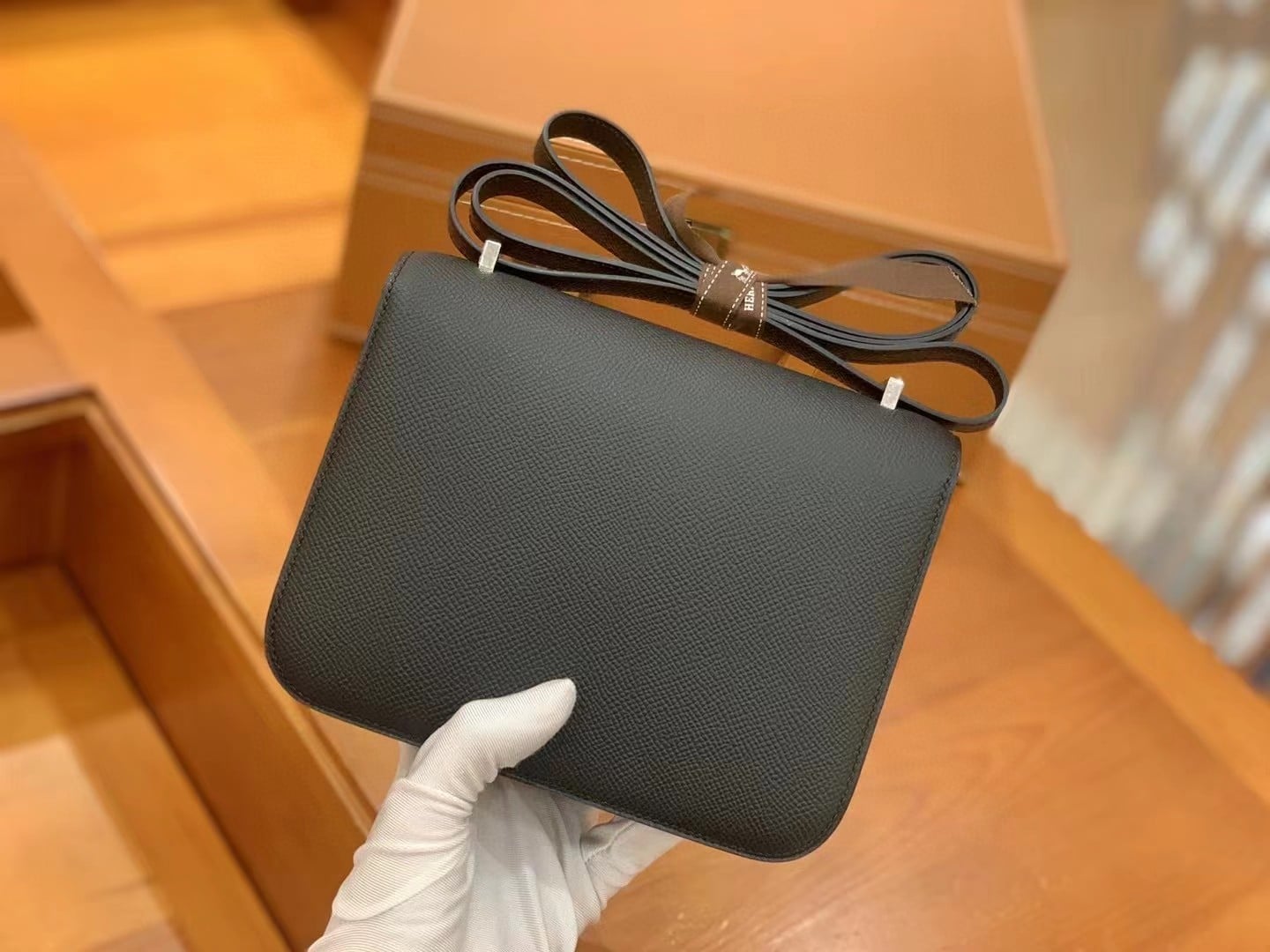 1:1 Replica Hermes Constance 23 Epsom Black For Women, Women's Handbags, Shoulder Bag 9in/23cm - Image 8