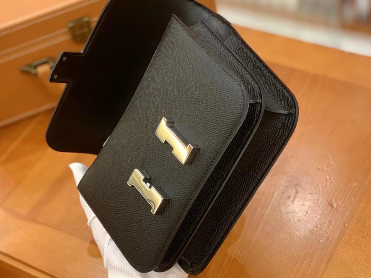 1:1 Replica Hermes Constance 23 Epsom Black For Women, Women's Handbags, Shoulder Bag 9in/23cm - Image 5