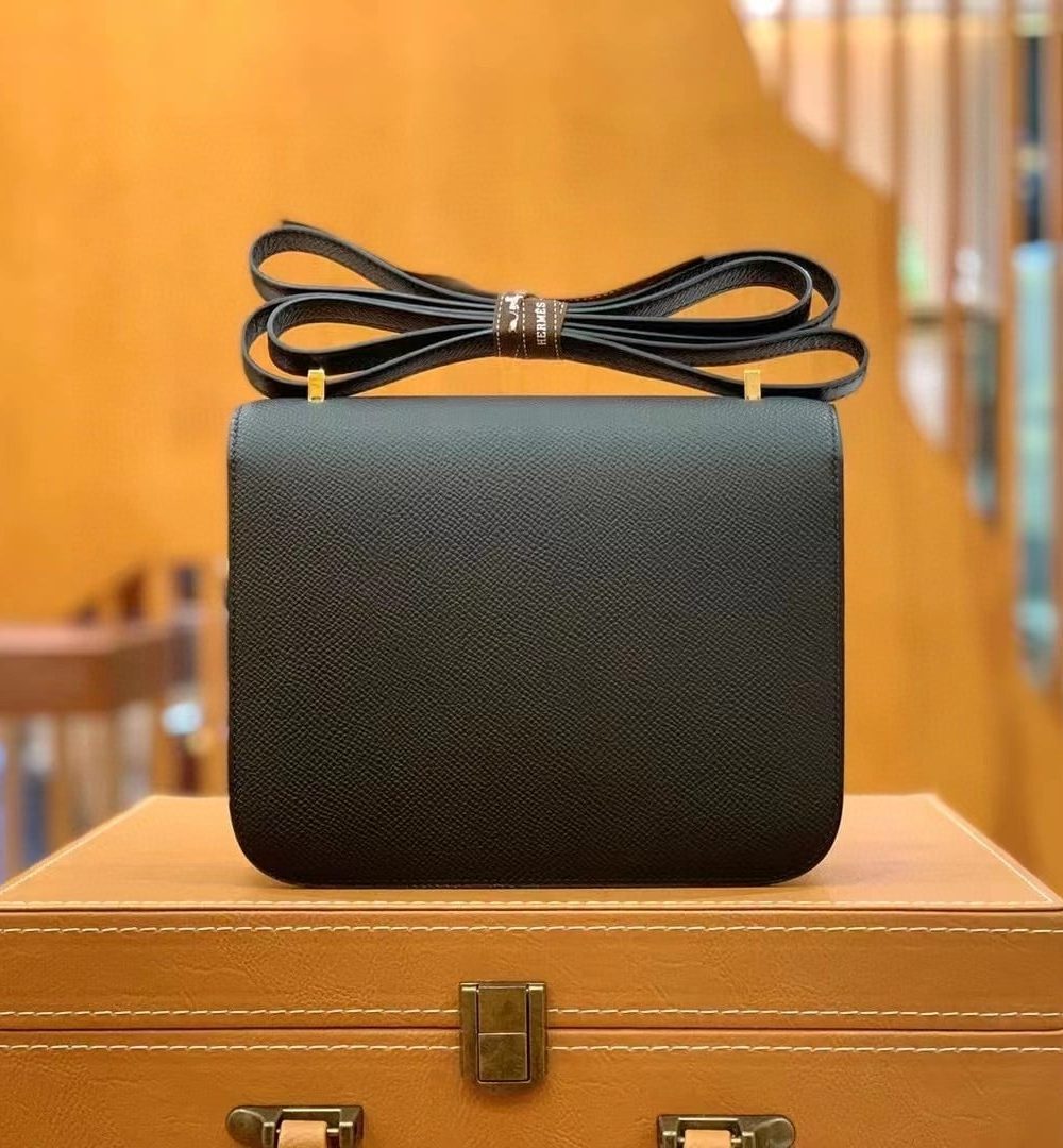 1:1 Replica Hermes Constance 23 Epsom Black For Women, Women's Handbags, Shoulder Bags 9in/23cm