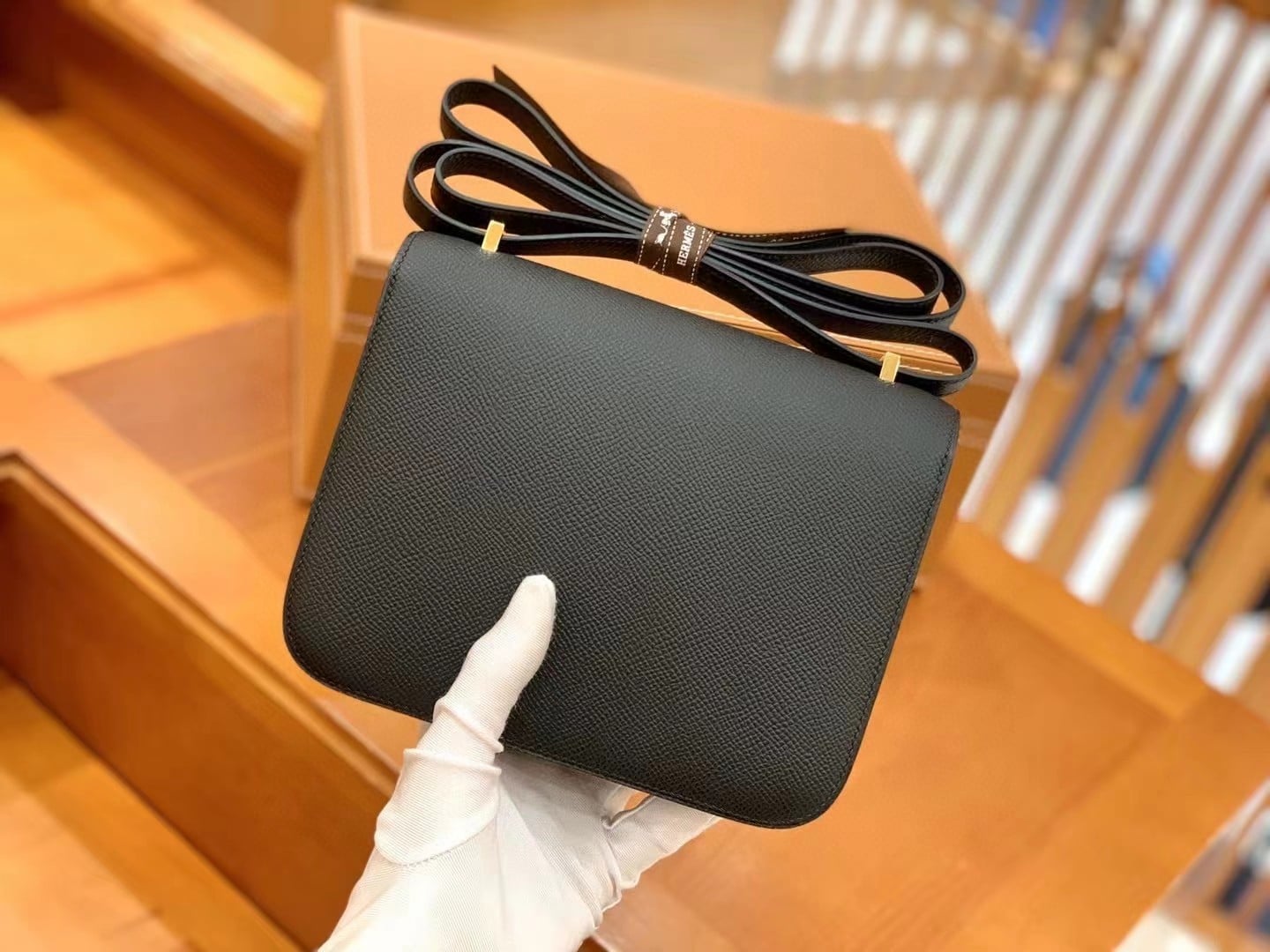 1:1 Replica Hermes Constance 23 Epsom Black For Women, Women's Handbags, Shoulder Bags 9in/23cm - Image 8