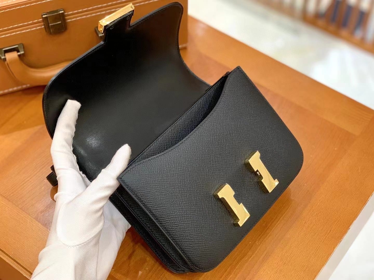 1:1 Replica Hermes Constance 23 Epsom Black For Women, Women's Handbags, Shoulder Bags 9in/23cm - Image 7