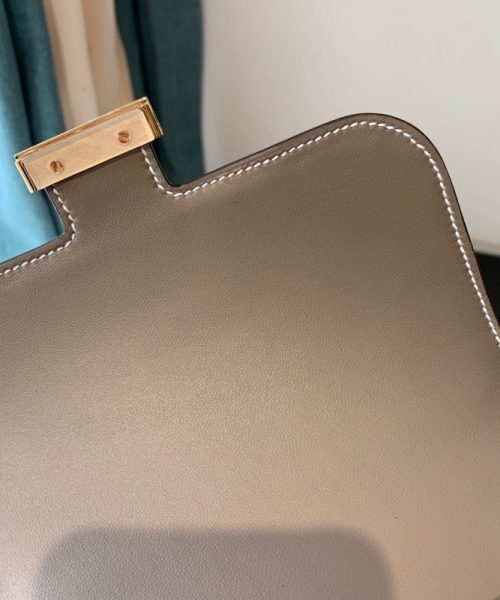 1:1 Replica Hermes Constance 23 Epsom Grey Galet For Women, Women’s Handbags, Shoulder Bags 9in/23cm