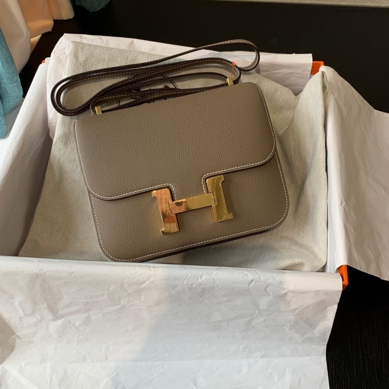 1:1 Replica Hermes Constance 23 Epsom Grey Galet For Women, Women’s Handbags, Shoulder Bags 9in/23cm - Image 6