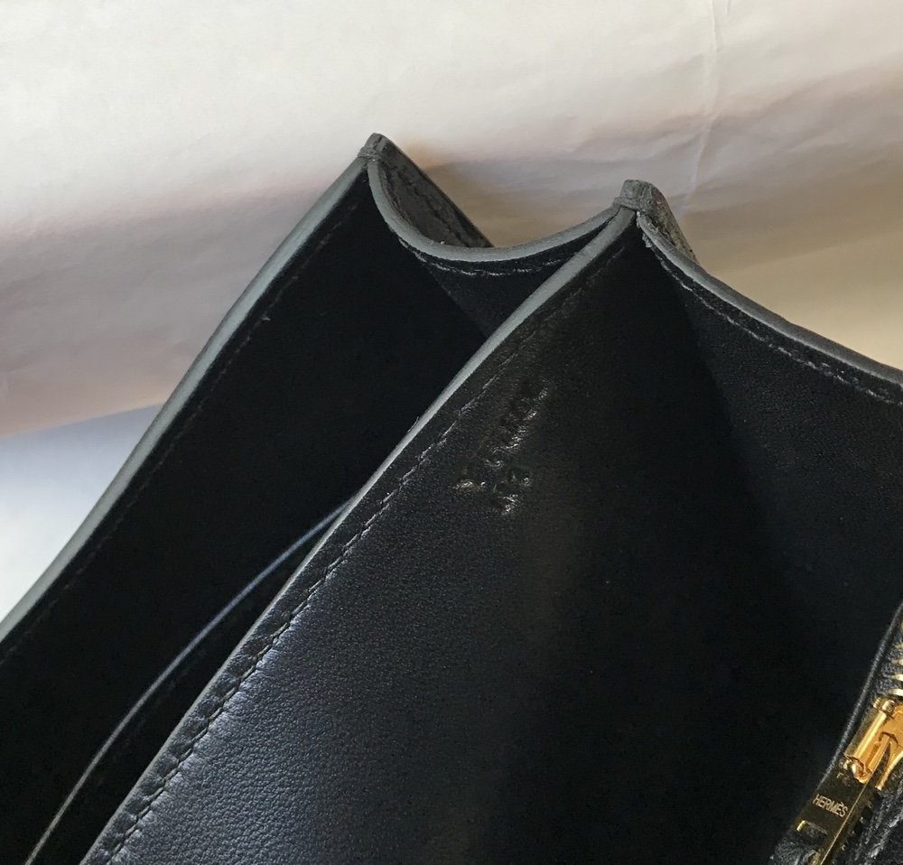 1:1 Replica Hermes Constance 23 Pattern Crocodile Black For Women, Women's Handbags, Shoulder Bag 9in/23cm