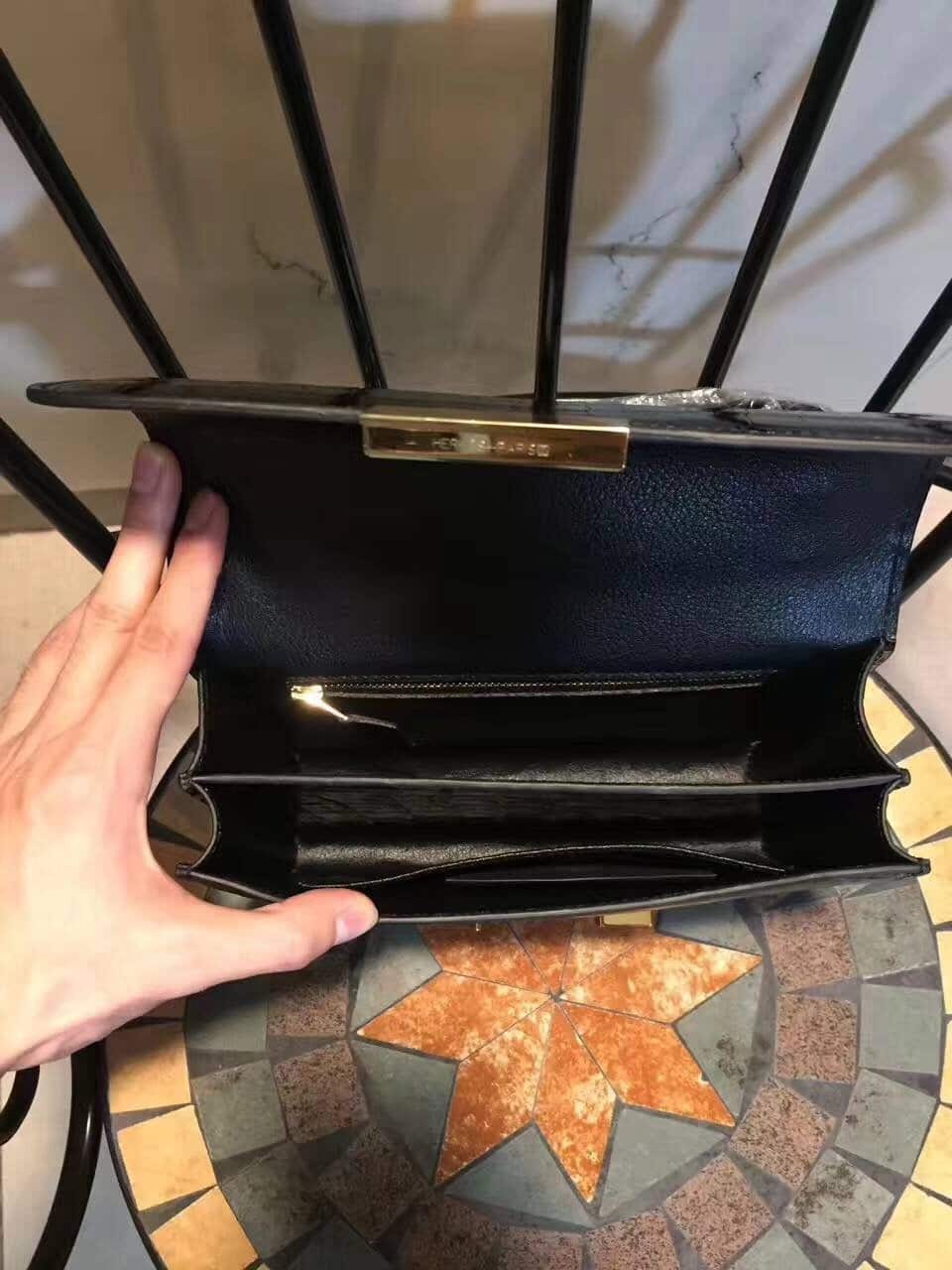 1:1 Replica Hermes Constance 24 Pattern Crocodile Black For Women, Women's Handbags, Shoulder Bag 9.4in/24cm - Image 2