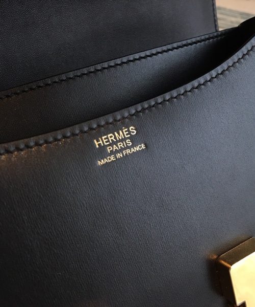 1:1 Replica Hermes Constance 24 Swift Black For Women Gold Toned Hardware, Women's Handbags, Shoulder Bags 9.5in/24cm
