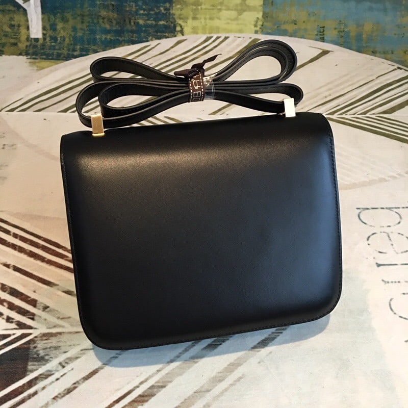 1:1 Replica Hermes Constance 24 Swift Black For Women Gold Toned Hardware, Women's Handbags, Shoulder Bags 9.5in/24cm - Image 9