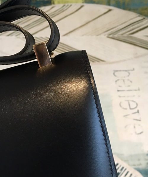 1:1 Replica Hermes Constance 24 Swift Black For Women Gold Toned Hardware, Women's Handbags, Shoulder Bags 9.5in/24cm