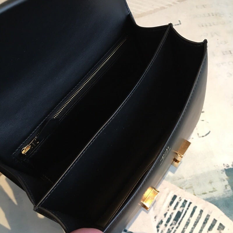1:1 Replica Hermes Constance 24 Swift Black For Women Gold Toned Hardware, Women's Handbags, Shoulder Bags 9.5in/24cm - Image 3