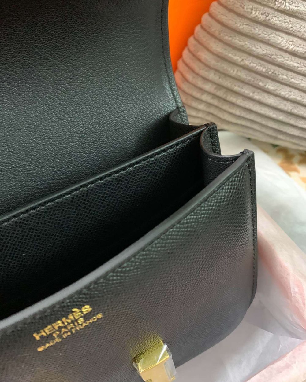 1:1 Replica Hermes Constance Black/Brown/Khaki Green/White For Women 19cm / 7.4in