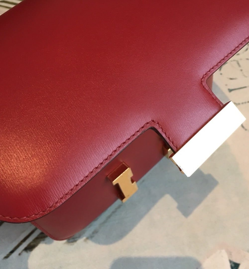 1:1 Replica Hermes Constance Burgundy For Women Gold Toned Hardware 9.5in/24cm