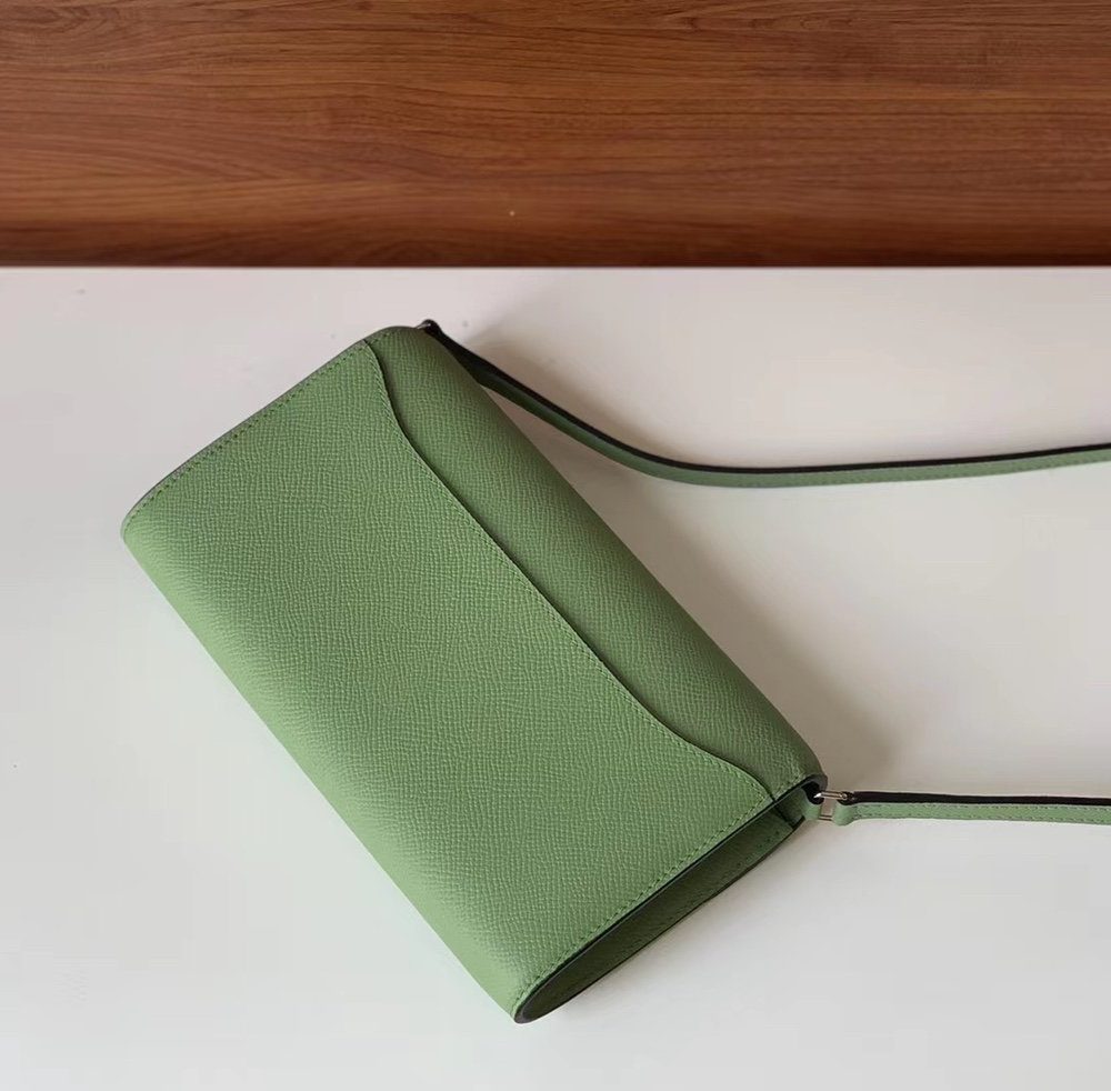 1:1 Replica Hermes Constance Epsom Long To Go Wallet Light Green For Women, Women's Wallet 8.1in/21cm