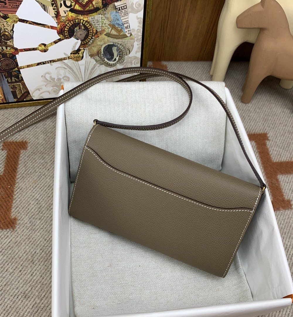 1:1 Replica Hermes Constance Long Togo Wallet Brown, Gold Toned Hardware Bag For Women, Women's Handbags, Shoulder Bags 8.1in/21cm