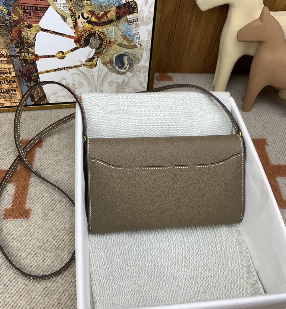 1:1 Replica Hermes Constance Long Togo Wallet Brown, Gold Toned Hardware Bag For Women, Women's Handbags, Shoulder Bags 8.1in/21cm