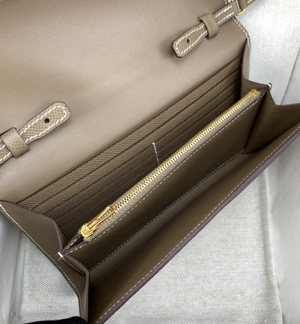 1:1 Replica Hermes Constance Long Togo Wallet Brown, Gold Toned Hardware Bag For Women, Women's Handbags, Shoulder Bags 8.1in/21cm