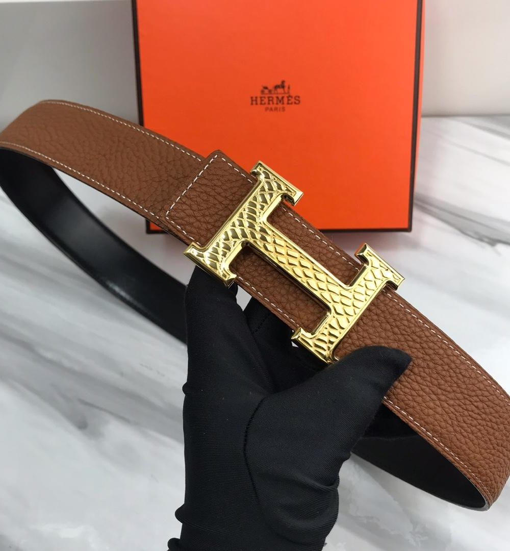 1:1 Replica Hermes Constance Martelee Belt Buckle & Reversible Brown For Women, Women Blet