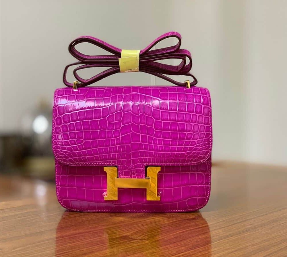 1:1 Replica Hermes Constance Pink/Purple For Women 19cm / 7.4in