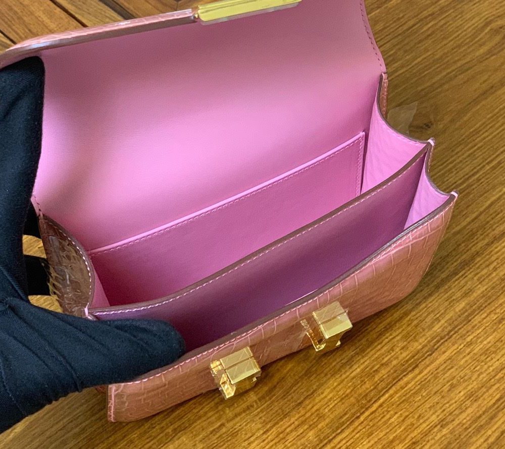 1:1 Replica Hermes Constance Pink/Purple For Women 19cm / 7.4in