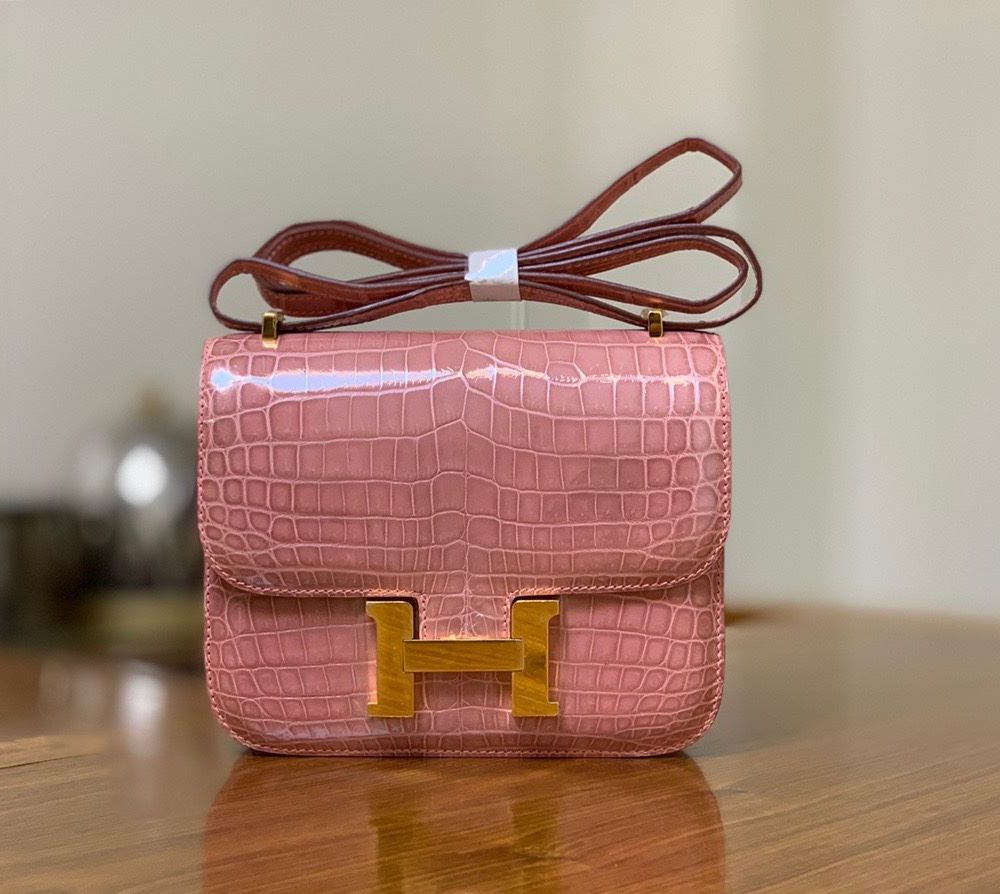 1:1 Replica Hermes Constance Pink/Purple For Women 19cm / 7.4in