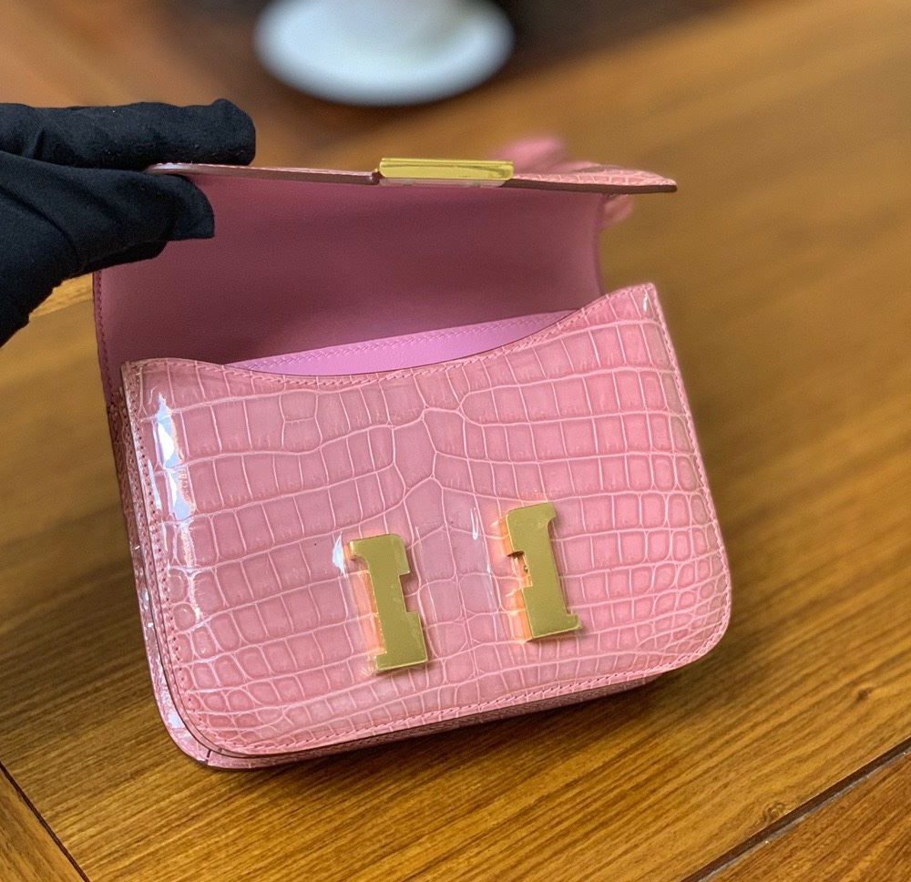 1:1 Replica Hermes Constance Pink/Purple For Women 19cm / 7.4in
