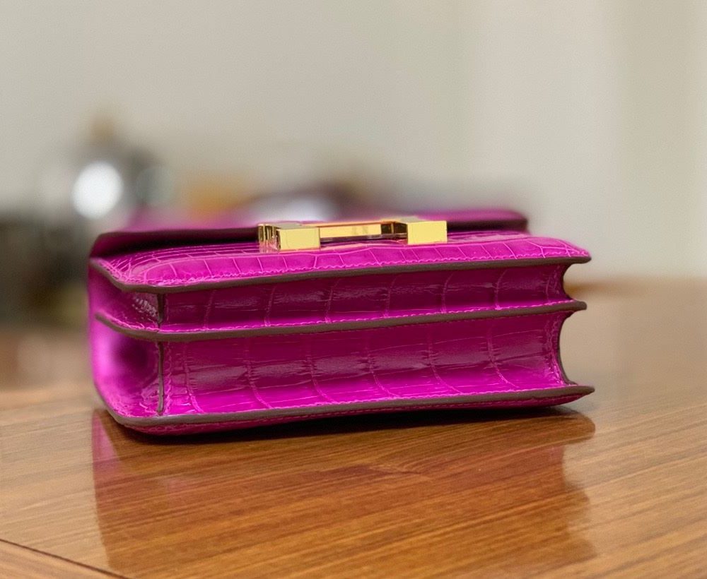 1:1 Replica Hermes Constance Pink/Purple For Women 19cm / 7.4in