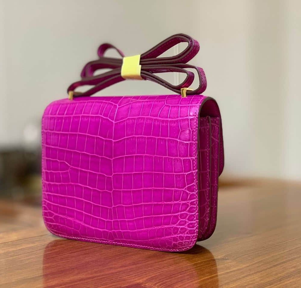 1:1 Replica Hermes Constance Pink/Purple For Women 19cm / 7.4in