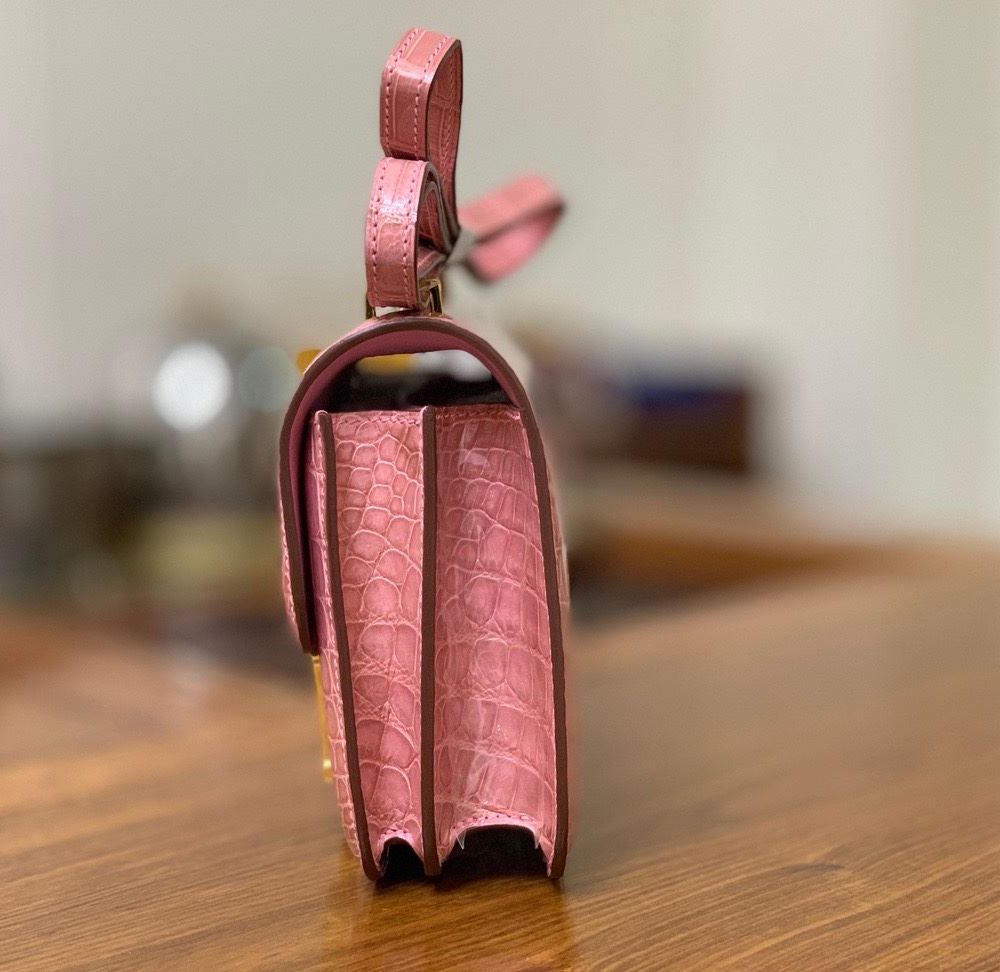 1:1 Replica Hermes Constance Pink/Purple For Women 19cm / 7.4in