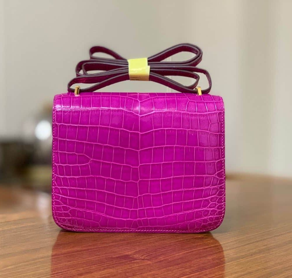 1:1 Replica Hermes Constance Pink/Purple For Women 19cm / 7.4in