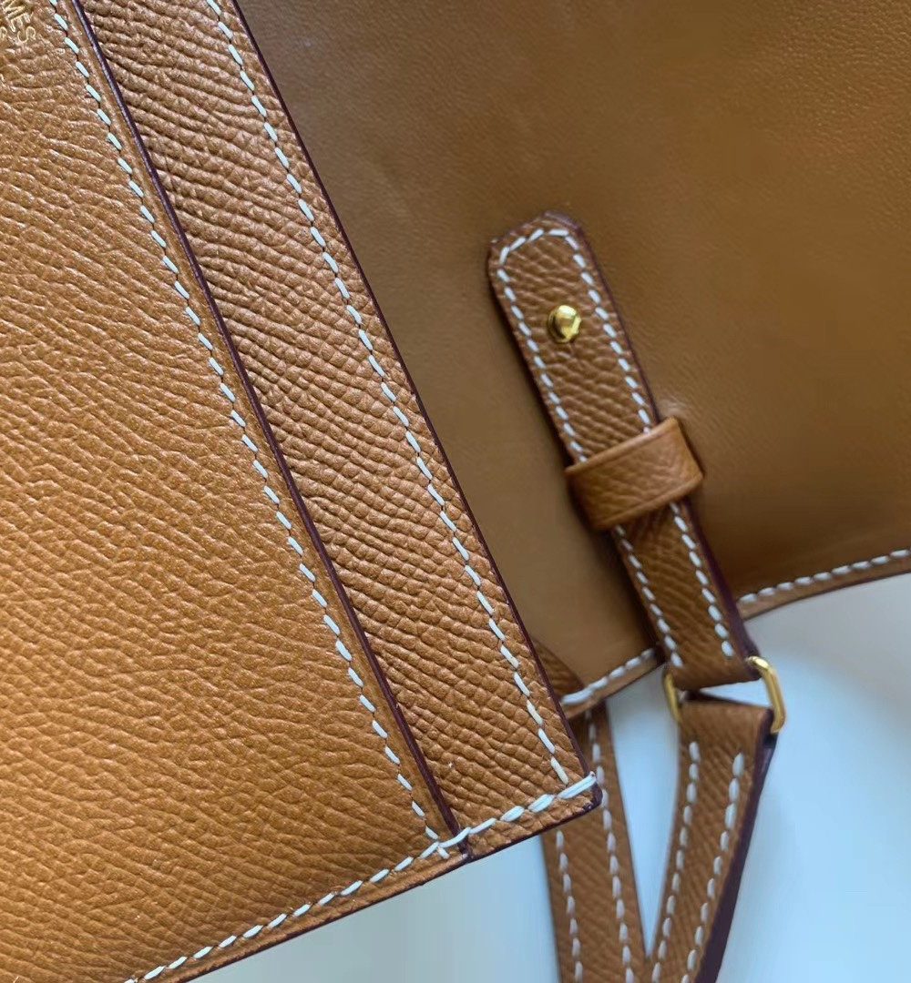 1:1 Replica Hermes Constance Togo Long Wallet  21cm/8.3in Gold Toned Hardware For Women Brown