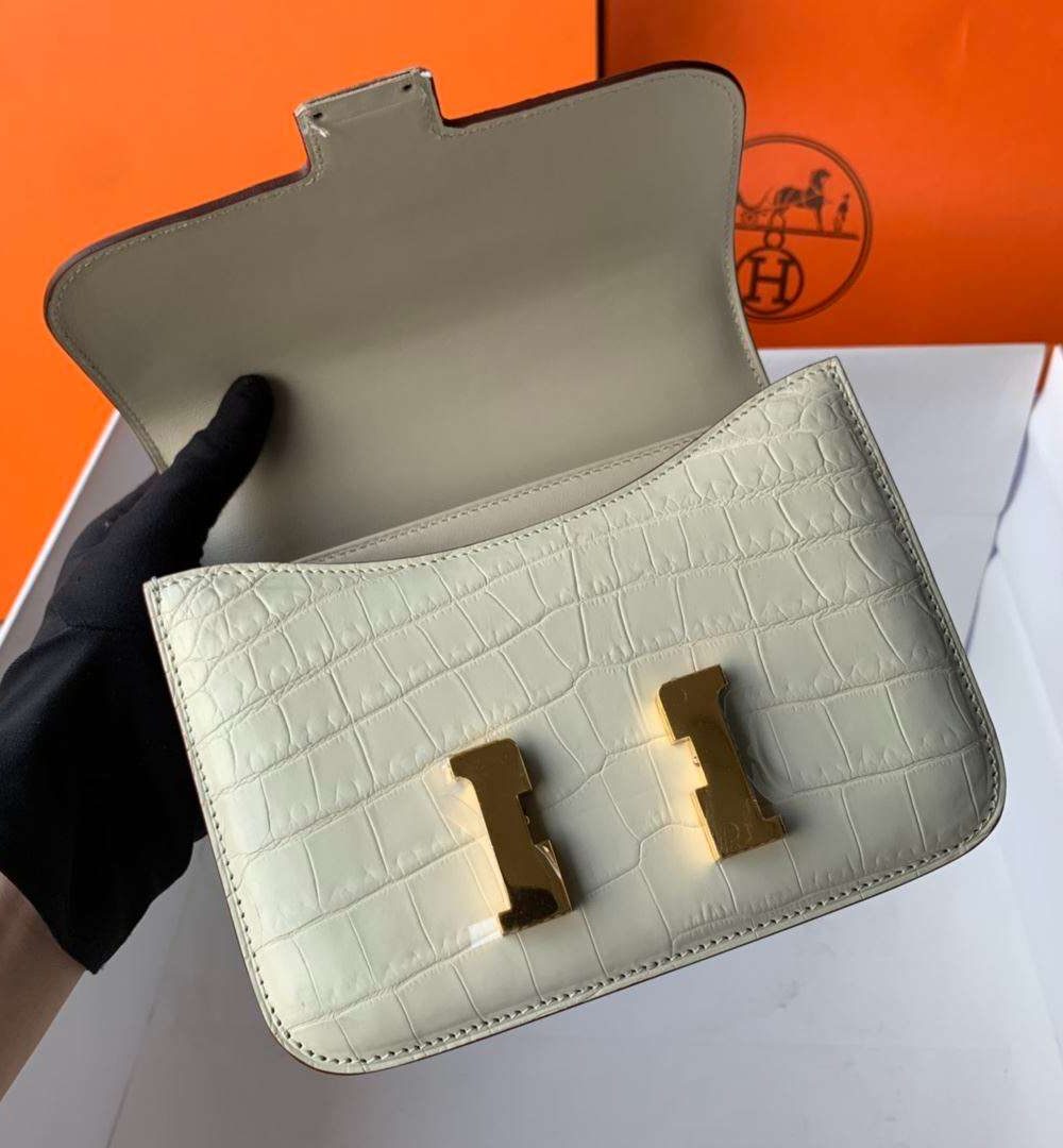 1:1 Replica Hermes Constance White/Grey/Green/Yellow For Women 19cm / 7.4in