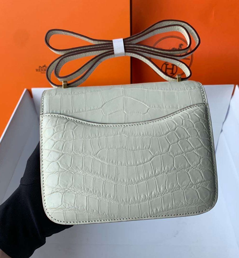 1:1 Replica Hermes Constance White/Grey/Green/Yellow For Women 19cm / 7.4in