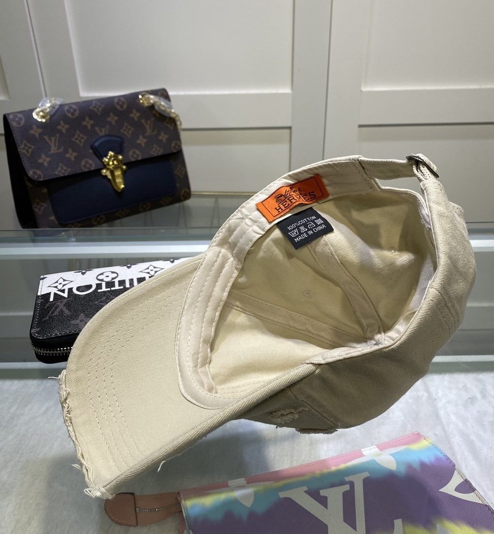 Hermes Davis H Primavera Cap Beige Hermes Cap