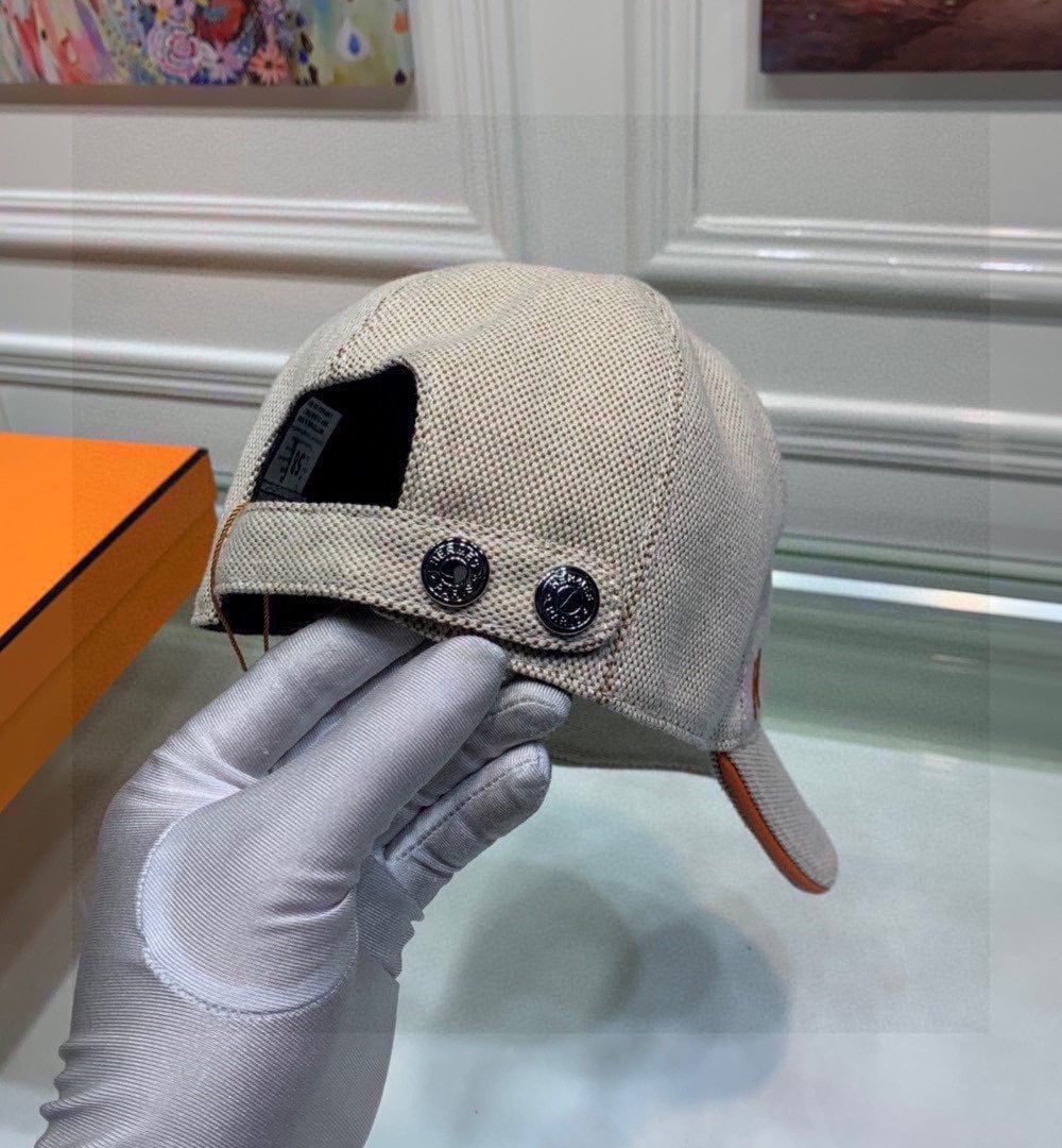 Hermes Davis H Primavera Cap Beige Hermes Cap