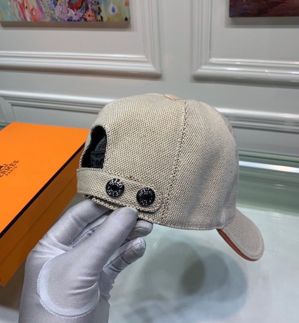 Hermes Davis H Primavera Cap Beige Hermes Cap