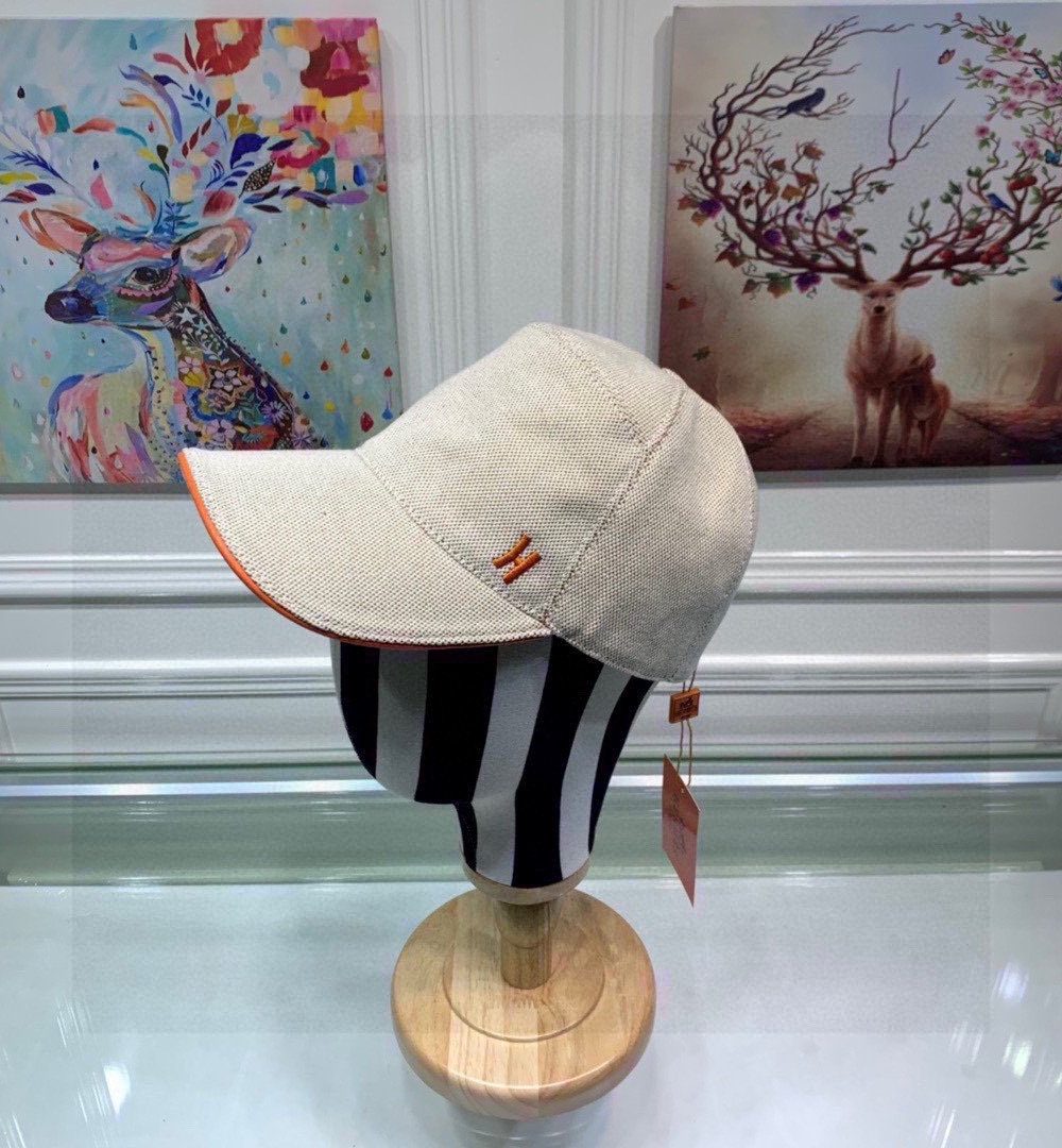 Hermes Davis H Primavera Cap Beige Hermes Cap