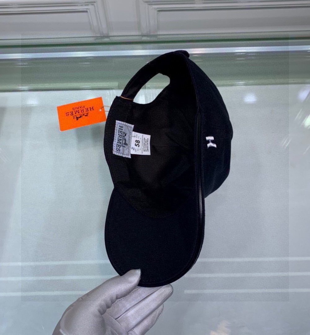 Hermes Davis H Primavera Cap Black Hermes Cap