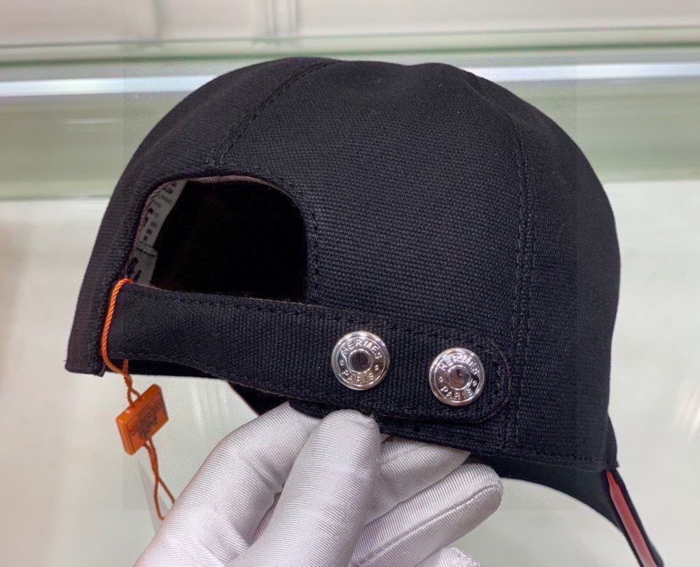 Hermes Davis H Primavera Cap Black Hermes Cap