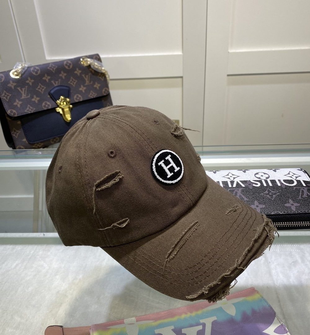 Hermes Davis H Primavera Cap Brown Hermes Cap